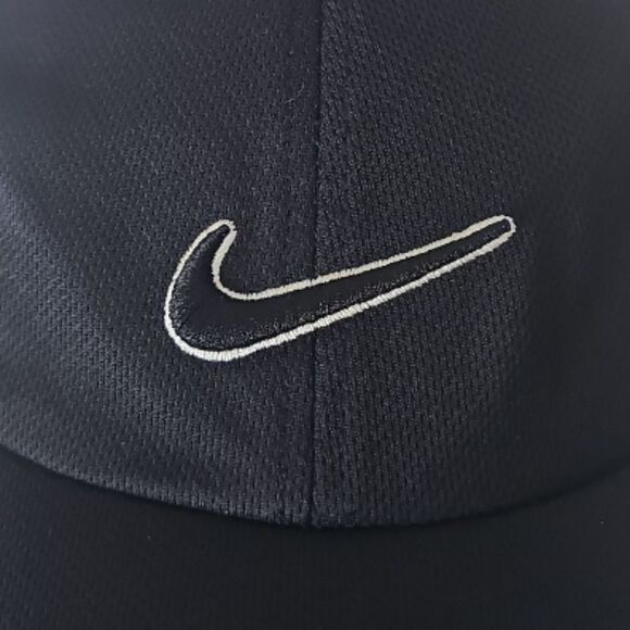 Nike Golf Black Embroidered Logo Hat Adjustable Unisex Outdoor Running Workout - Picture 3 of 10